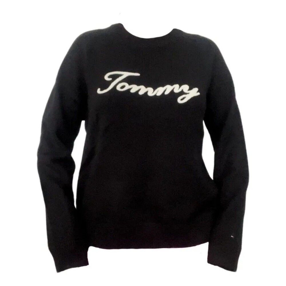 Black Cotton Tommy Hilfiger Sweater S